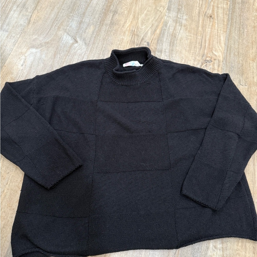 FP Beach Black Cotton Sweater